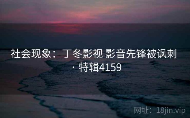 社会现象：丁冬影视 影音先锋被讽刺 · 特辑4159