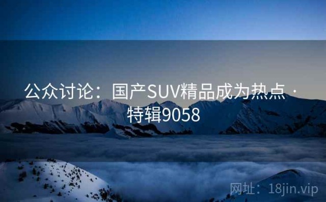 公众讨论：国产SUV精品成为热点 · 特辑9058