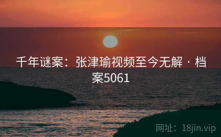 千年谜案：张津瑜视频至今无解 · 档案5061