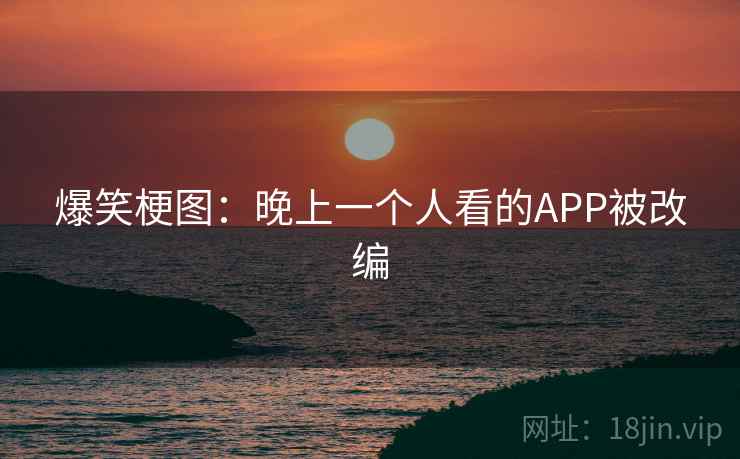 爆笑梗图：晚上一个人看的APP被改编