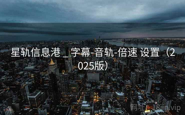 星轨信息港 _ 字幕-音轨-倍速 设置（2025版）