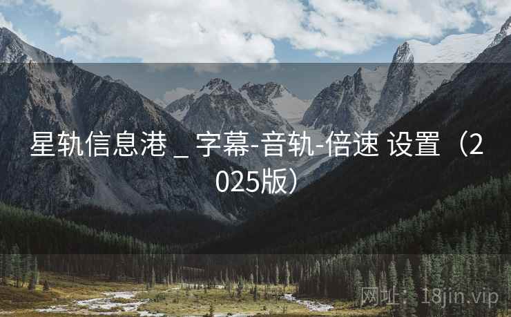 星轨信息港 _ 字幕-音轨-倍速 设置（2025版）