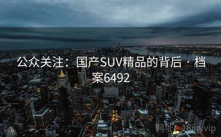 公众关注:国产SUV精品的背后 · 档案6492 公众关注:国产SUV精品的背后 · 档案6492